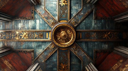 Obraz premium Ornate ceiling with gold detailing