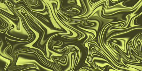 Abstract background with organic swirling green liquid paint effect.