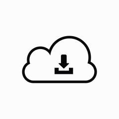 Fototapeta premium Download icon, data, storage or logo isolated sign symbol vector illustration - high quality black style vector icons