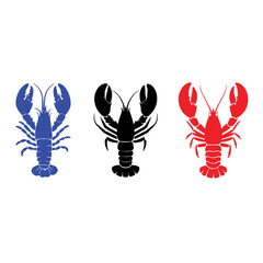 Vector Silhouette  of  Big Lobster