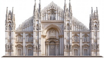 Naklejka premium Ornate facade of a grand cathedral