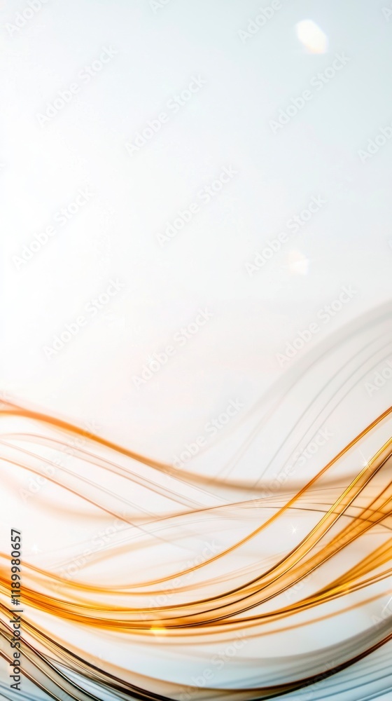 Poster abstract gold wave design shiny curved lines sparkling background