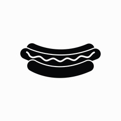 Hotdog vector icon, fast food, hamburger related solid style icon