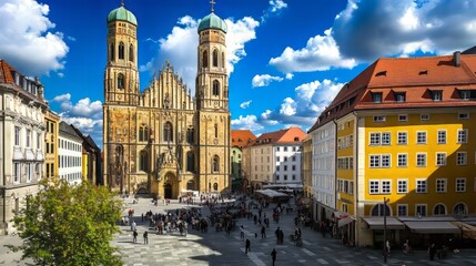 Obraz premium Historic Cathedral Square in City