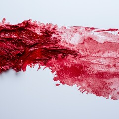 Fototapeta premium Abstract Red Paint Stroke Texture Background Banner Design Element