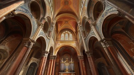 Obraz premium Ornate church interior architecture