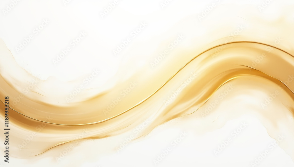 Poster smooth gold wave abstract minimal vector design