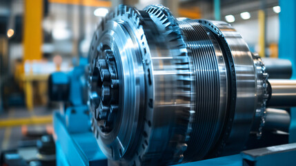 Fototapeta premium AI systems analyzing vibration data for machinery health monitoring.