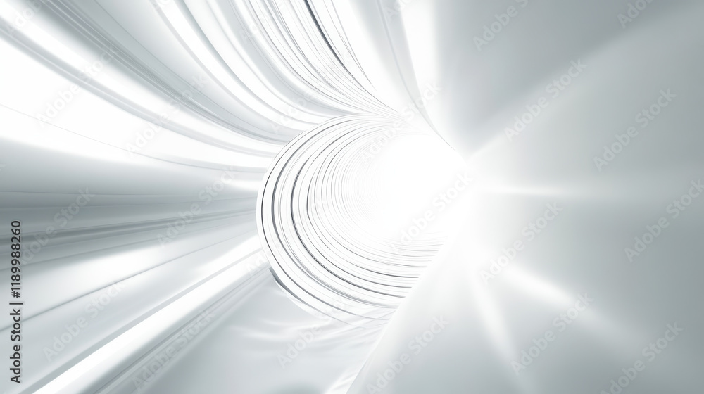 Poster 3d render of an abstract futuristic background with white lines and empty space
