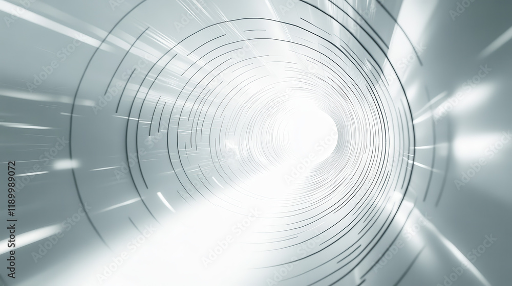 Poster 3d render of an abstract futuristic background with white lines and empty space