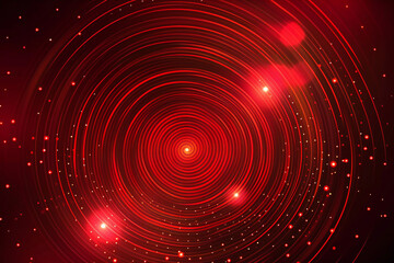 Obraz premium Abstract Red Background with Glowing Waves, Light Trails, and Shimmering Particles for a Digital Fantasy Design