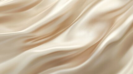 Obraz premium Soft Elegant Cream Satin Fabric Draped in Gentle Waves
