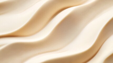 Naklejka premium Soft Cream Fabric Texture with Elegant Flowing Waves Patterns