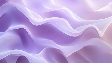 Obraz premium Soft Lavender Waves of Sheer Fabric Flowing in Gentle Motion