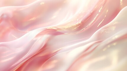 Obraz premium Soft Pink Silk Fabric Draped Elegantly with Gentle Shine and Texture