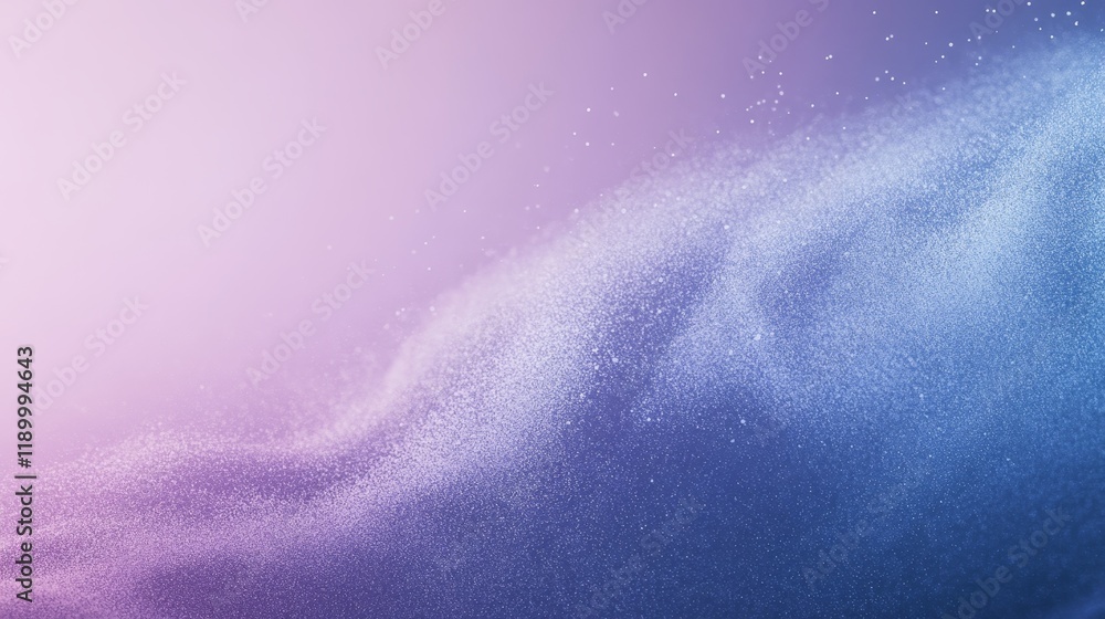 Poster Soft Colorful Dust Particles Flowing in Abstract Wave Motion Design