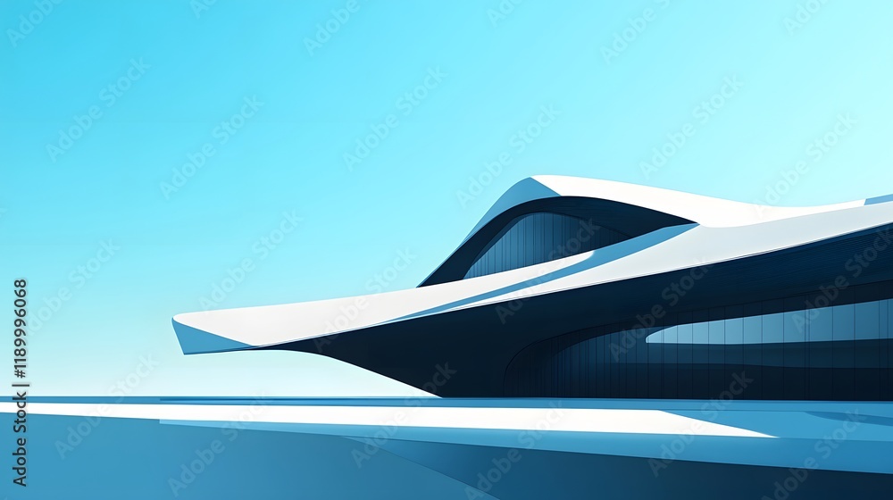 Aufkleber modern architectural design featuring smooth curves and clean lines