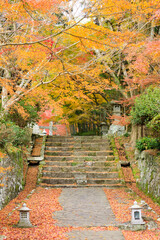 秋の両子寺　大分県国東市　Futagoji temple in autumn. Ooita Pref, Kunisaki City.