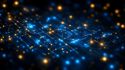 Obraz premium Abstract glowing network connections.
