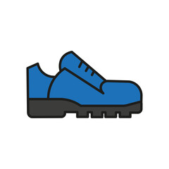 Industrial Safety Shoes, Protective Footwear Vector, Steel Toe Boots Illustration, PPE Safety Shoes,Worksite Foot Protection