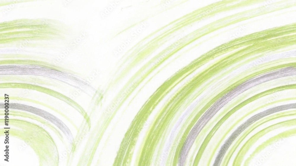 Poster a soft, abstract design featuring gentle curves in green and gray tones, creating a calming and eleg