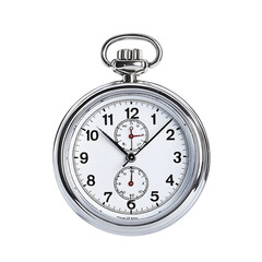 Vintage Silver Pocket Watch with Elegant Chrome Design and Analog Mechanism
