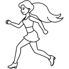 child running in the air