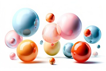 5 image a composition of spheres in different sizes and colors a