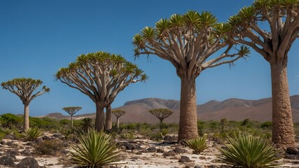 The Iconic Dracaena Cinnabari of Socotra: Silent Sentinels in a Dry Landscape