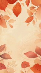 Fototapeta premium Elegant Background with Autumn Leaves in Warm Color Palette