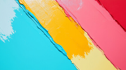 A flatlay of a painter's palette with colors blending into a space for a quote or event details