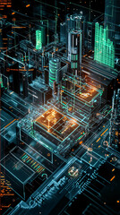 Fototapeta premium AI-based fault detection and diagnosis system for manufacturing processes to ensure product quality and production continuity.