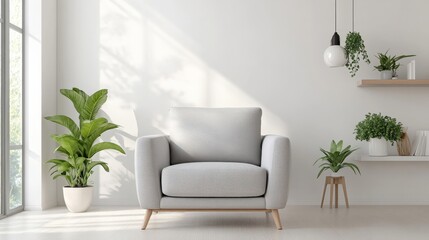 Modern Armchair in White Room