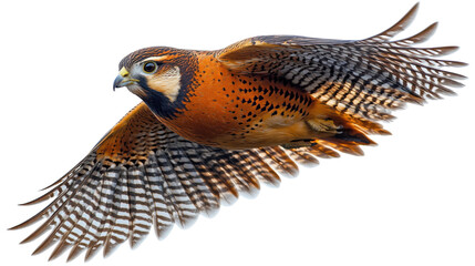 red tailed hawk isolated on white background