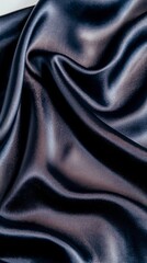 Obraz premium Elegant Dark Gray Silk Fabric Drape Luxurious Textile Background