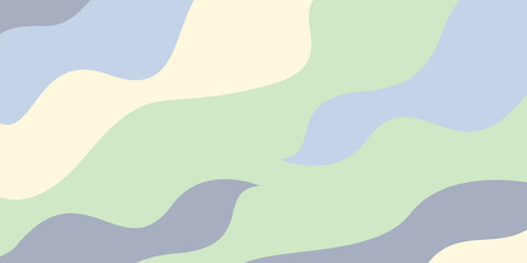 Abstract Colorful Waves with Blue and Green design. Template for Banner, Poster, Greeting Card.