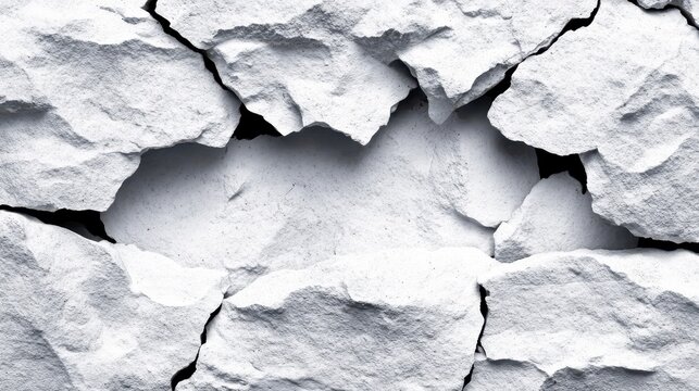 Abstract Cracked Texture: A Monochromatic Study in Stone