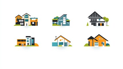 Fototapeta premium Modern House Icons