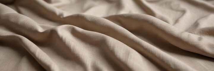 Natural linen texture with soft wrinkles and folds, minimalistic, soft