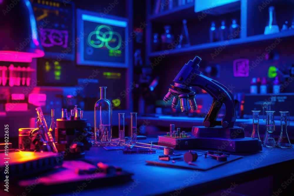 Wall mural forensic scientist working on dna paternity tests