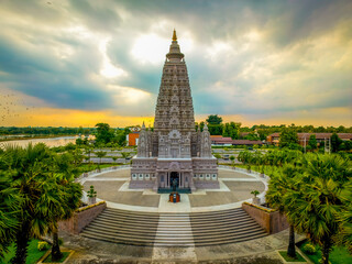 Exploring Wat Panyanantaram at sunset in Pathum Thani, Thailand on October 7, 2023