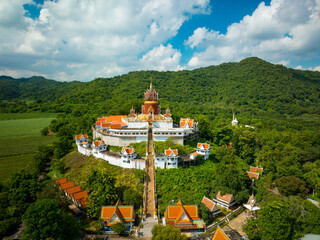 Exploring Wat Khao Phrom Sawan in Saraburi, Thailand on October 7 2023 with its stunning architecture and natural surroundings