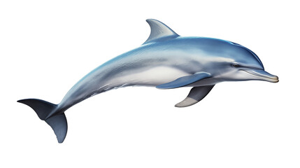 Fototapeta premium dolphin swimming underwater on transparent background 