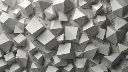 Abstract white Geometric banner design background. Generative AI