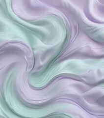 Obraz premium Soft lavender and mint wave background with delicate swirls, pastel, calming