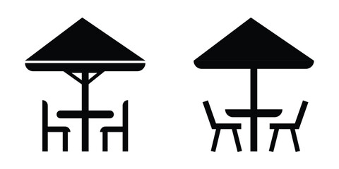 Terrace cafe icon set. Terrace cafe icon vector illustration eps 10. street restaurant icon. 
