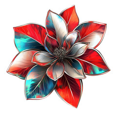 Fototapeta premium Vibrant floral artwork natural beauty digital illustration creative studio close-up nature concept