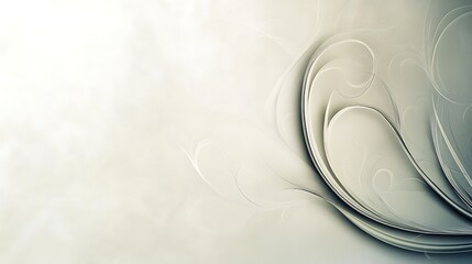 Elegant Abstract Swirls Design in Beige Tones