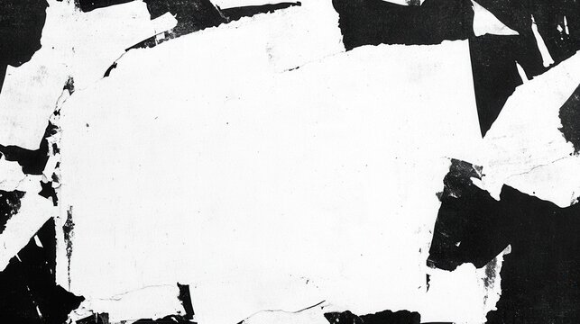 Torn Poster Abstract Black and White Texture