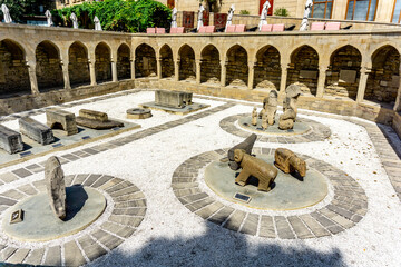 Caravanserai built in 11th century in the heart of the Inner city, Baku, Azerbaijan. Translation of...